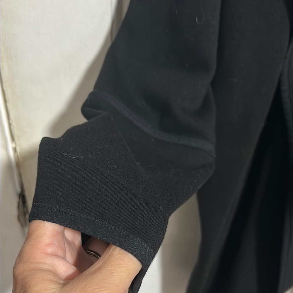 Athleta Black Cardigan Sweater Open Front Long Sleeve - Picture 4 of 7